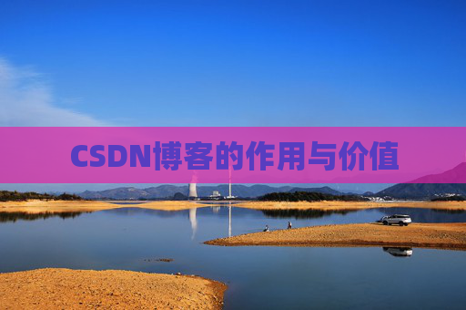 CSDN博客的作用与价值